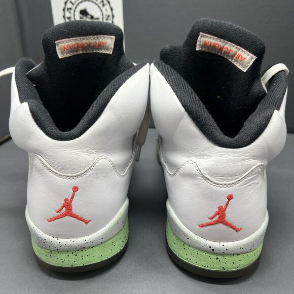 Nike Air Jordan Retro 5 V Poison Green 136027-115 Men's Size 9.5 Preowned - Picture 7 of 14